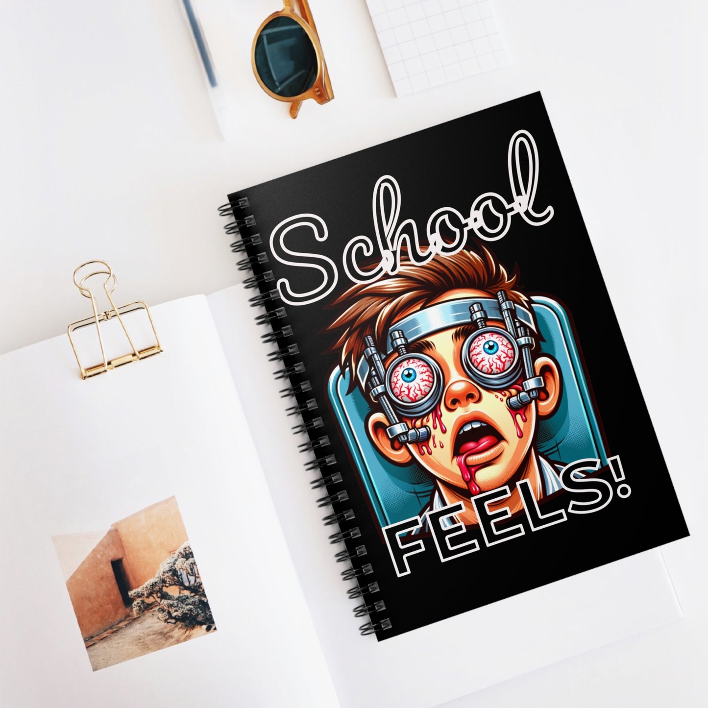 Edgy School Spiral Notebook | Back to School, Student Supplies, Journaling, Gift for Teens, Unique Designs