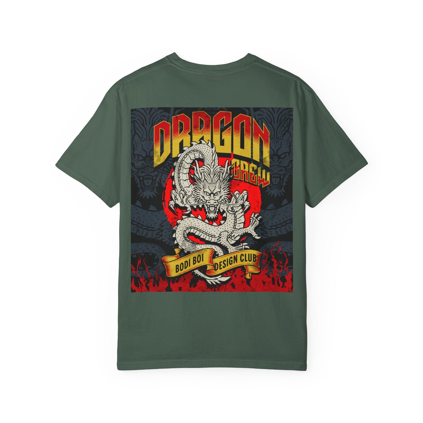 Dragon Design Unisex Garment-Dyed T-shirt, Graphic Tee, Casual Wear, Anime Apparel, Streetwear, Unique Gift for Him