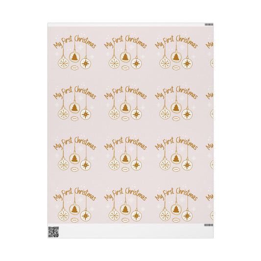 babys First Christmas Wrapping Paper, Holiday Gift Wrap, Christmas Decor, Birthday Presents, Baby's First Christmas, Festive Wrap
