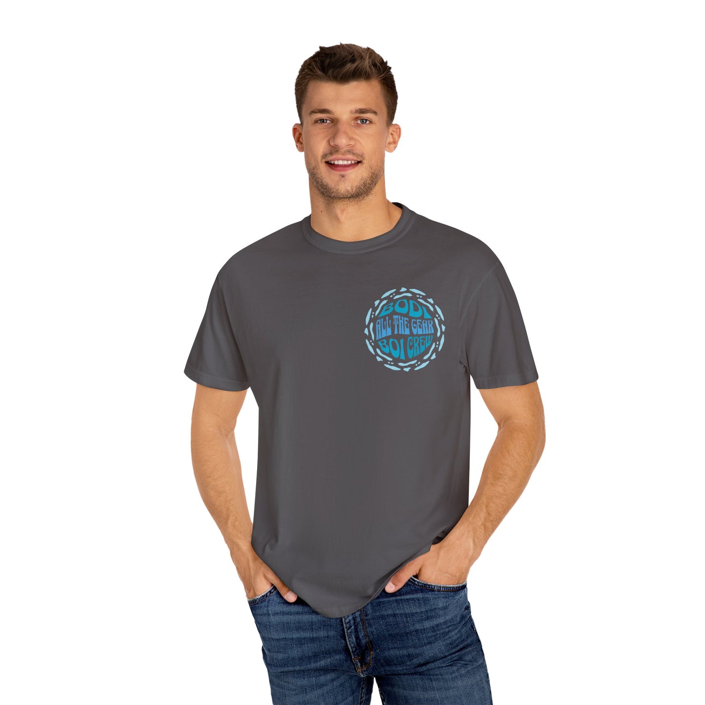 Bodi Gear Crew T-Shirt | Unisex Casual Graphic Tee for Outdoor Adventures, Gift for Him, Retro Style, Summer Vibe, Relaxed Fit