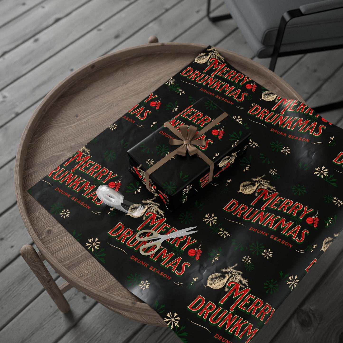 Festive Wrapping Paper Roll, Holiday Gift Wrap, Christmas Wrapping, Seasonal Paper, Eco-Friendly Gift Packaging