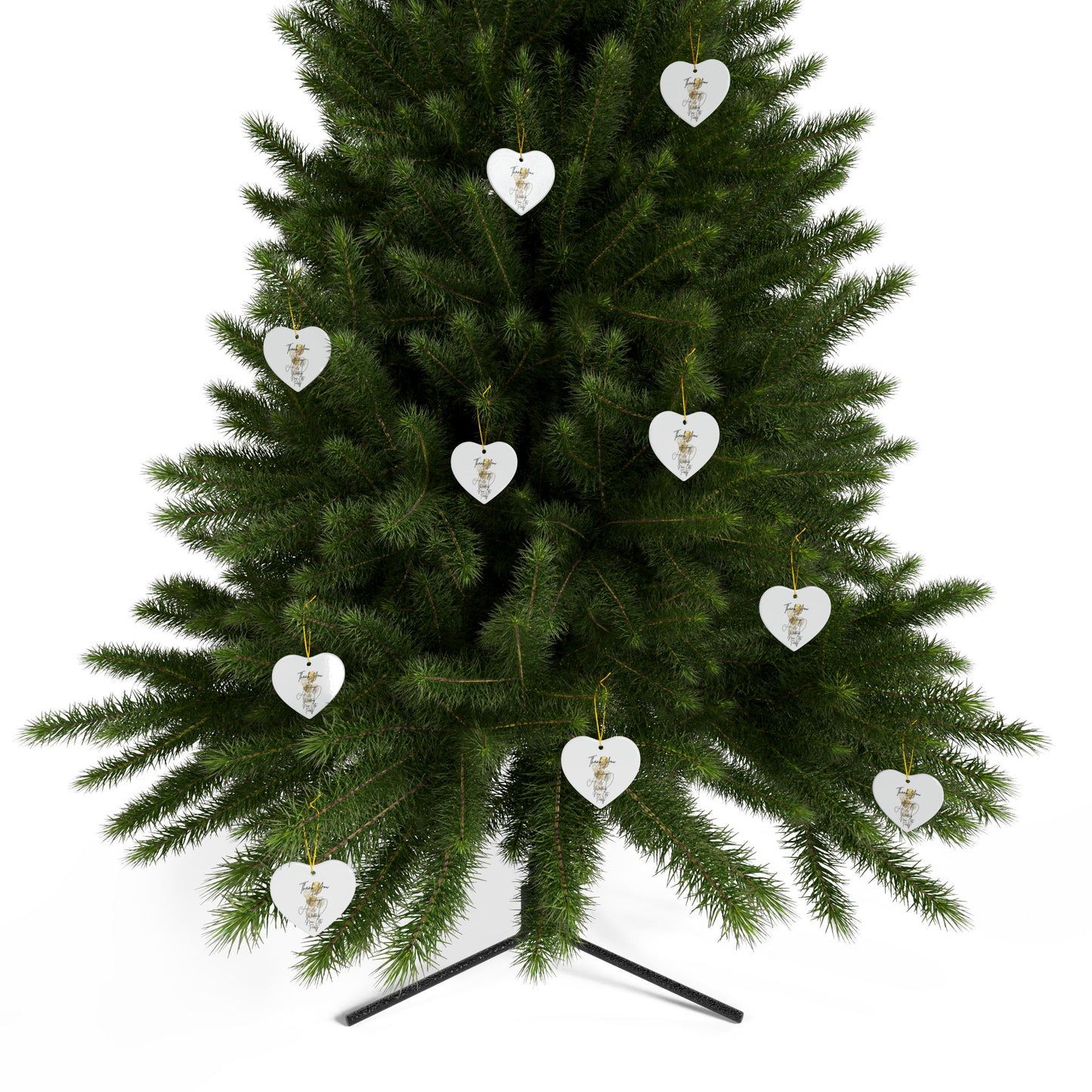 Wedding Thank You Ceramic Ornaments, Two-Sided Print, Holiday Decor, Bridal Shower Favors, Custom Keepsakes, Party Gifts