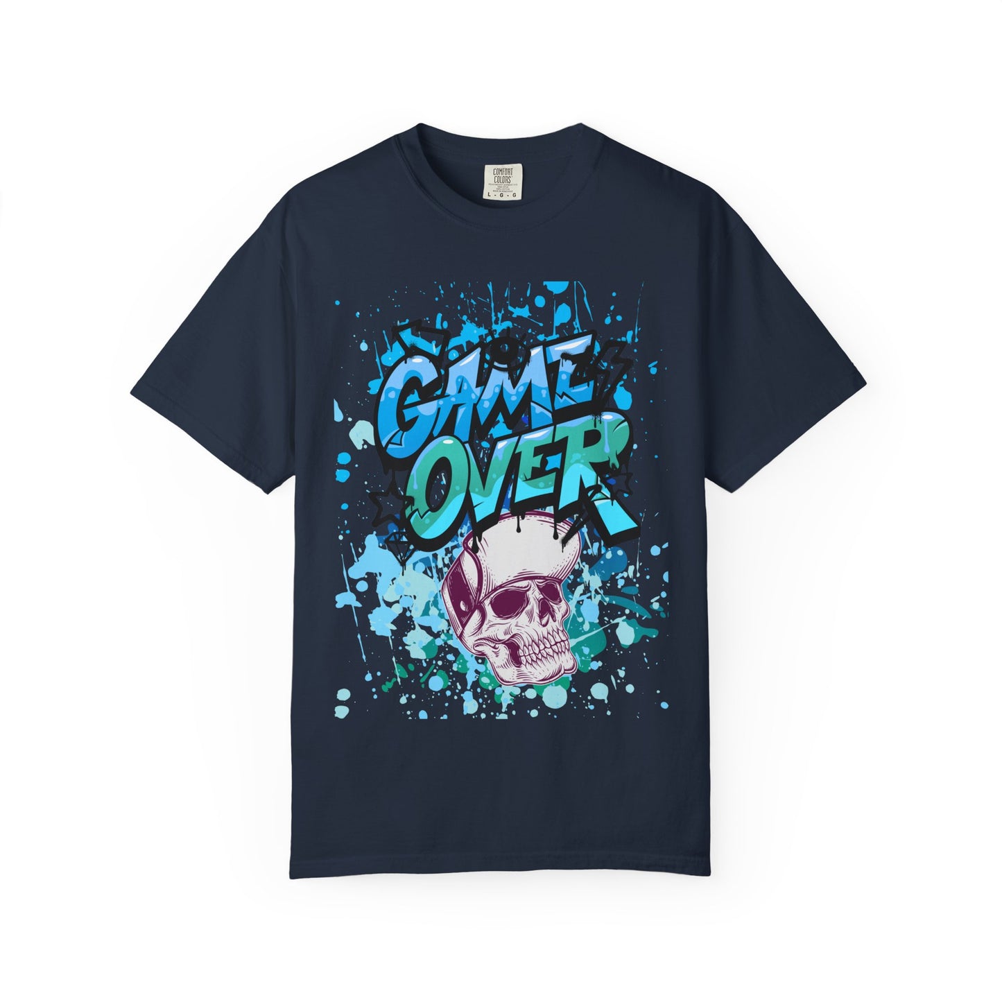 Gamer Skull T-shirt, Unisex Graphic Tee, Game Over Apparel, Casual Wear, Gift for Gamers, Streetwear, Cool Graphic Shirt