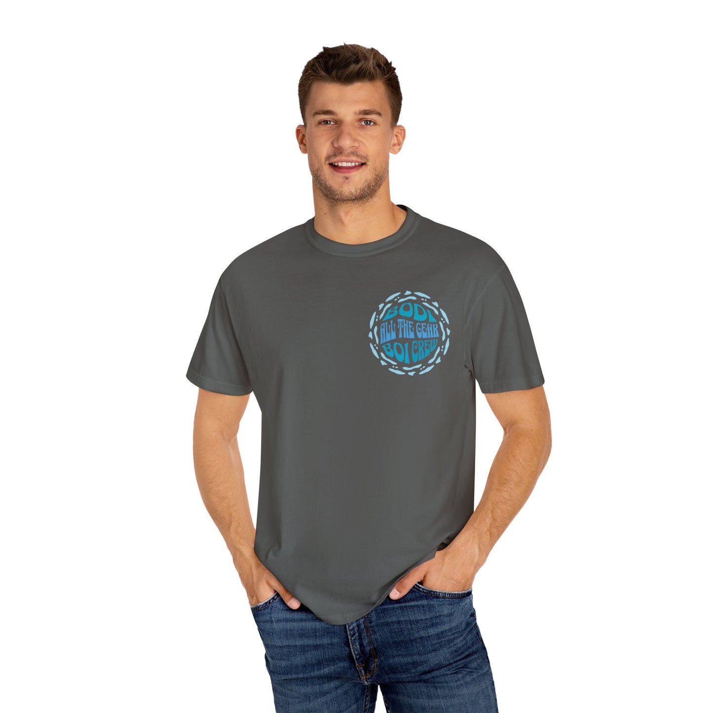 Bodi Gear Crew T-Shirt | Unisex Casual Graphic Tee for Outdoor Adventures, Gift for Him, Retro Style, Summer Vibe, Relaxed Fit