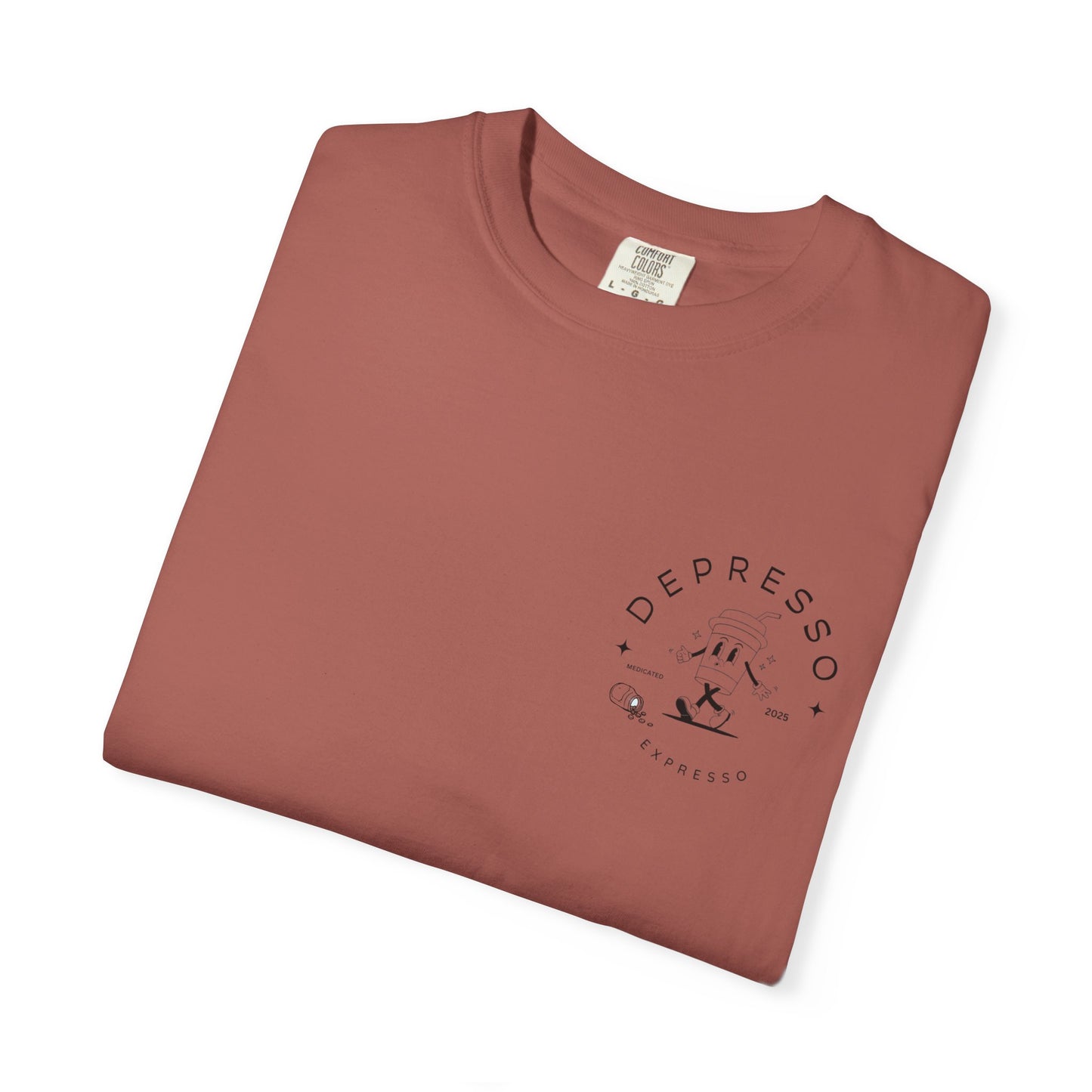 Depresso Expresso Garment-Dyed T-Shirt, Vintage Coffee Lover Tee, Casual Unisex Wear, Gift for Baristas, Perfect for Everyday Style