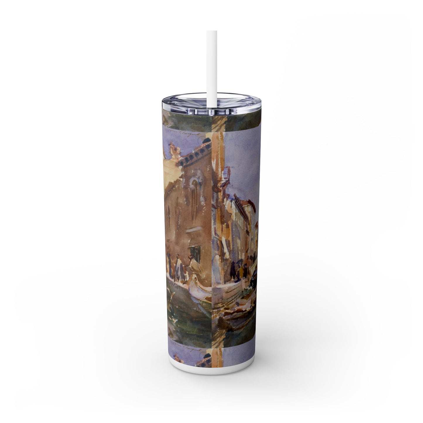 Artistic Skinny Tumbler with Straw, 20oz, Coffee Cup, Travel Mug, Gift for Art Lovers, Home Decor, Water Bottle, Monet Inspired