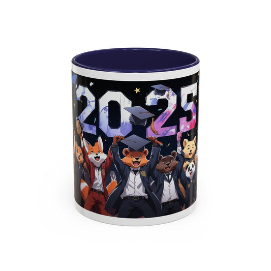 Anime Animals Graduation Celebration Coffee Mug, Funny Animal Graduation Mug, Custom Graduate Gift, Class of 2025 Mug, Unique Graduation Present