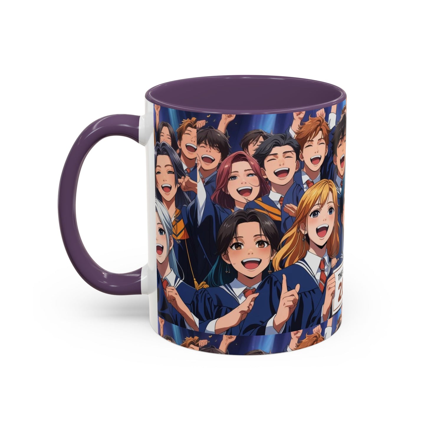 Anime Graduation Celebration Coffee Mug, Class of 2025 Mug, Anime Friends Mug, Gift for Graduates, School Spirit Mug