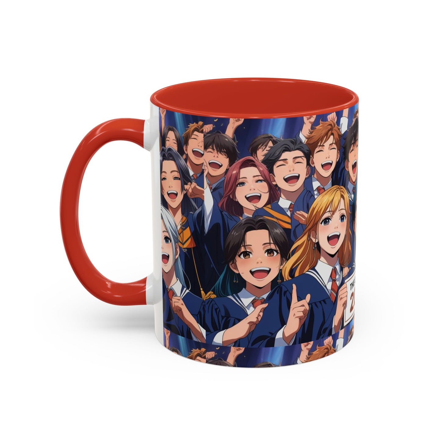 Anime Graduation Celebration Coffee Mug, Class of 2025 Mug, Anime Friends Mug, Gift for Graduates, School Spirit Mug