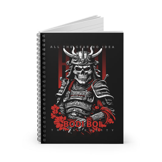 Samurai Spirit Spiral Notebook - Unique Journal for Creative Minds, Gift for Artists, Sketchbook, Stationery, Planning