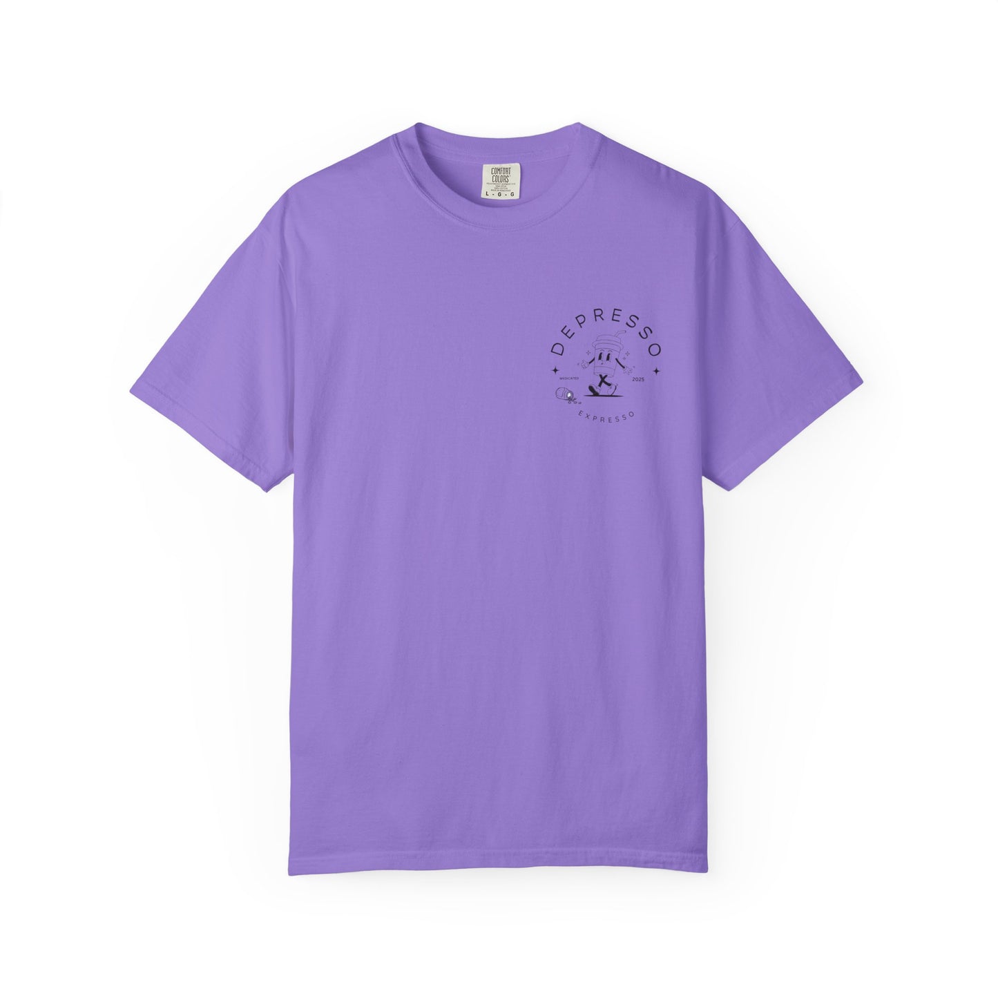 Depresso Expresso Garment-Dyed T-Shirt, Vintage Coffee Lover Tee, Casual Unisex Wear, Gift for Baristas, Perfect for Everyday Style