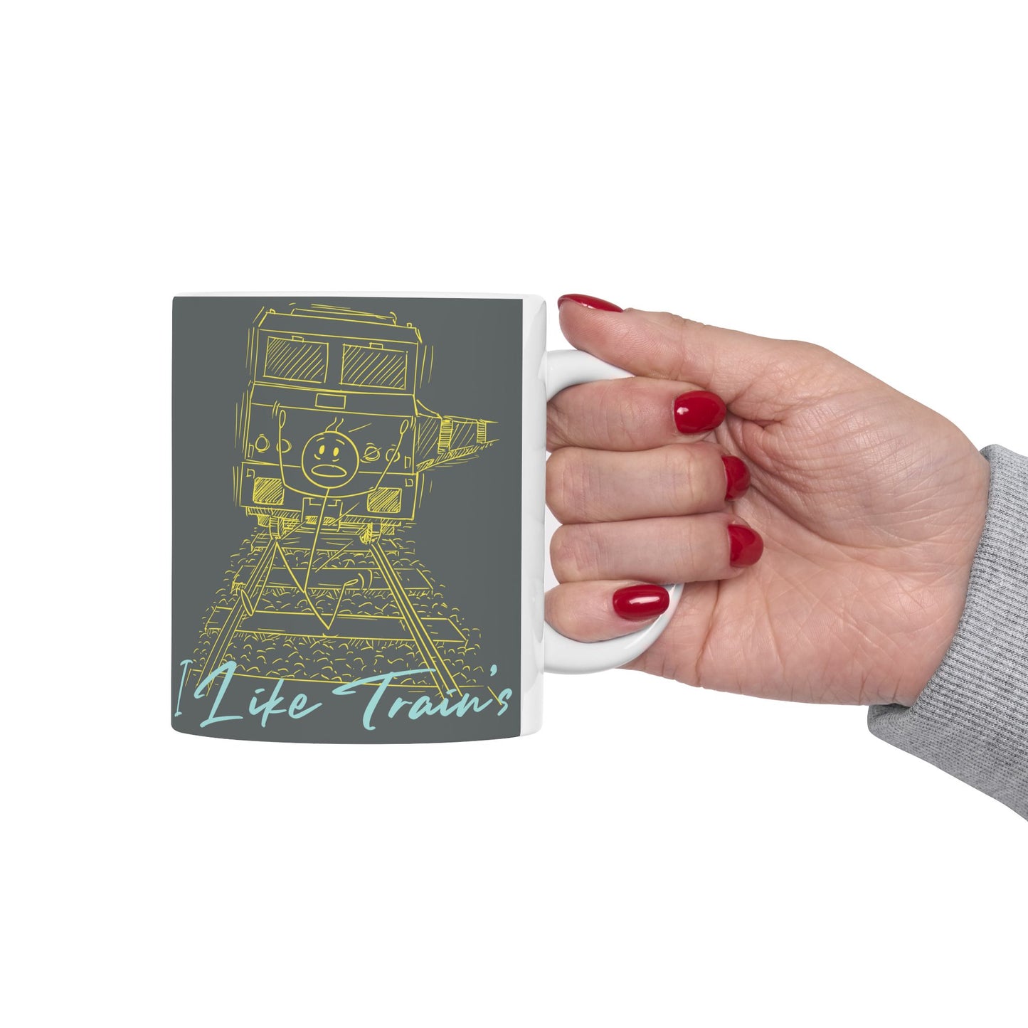Train Enthusiast I like train's Ceramic Mug | Perfect Gift for Father's Day, Rail Adventure Lover, Unique Coffee Cup, Train Lover's Drinkware, [...]