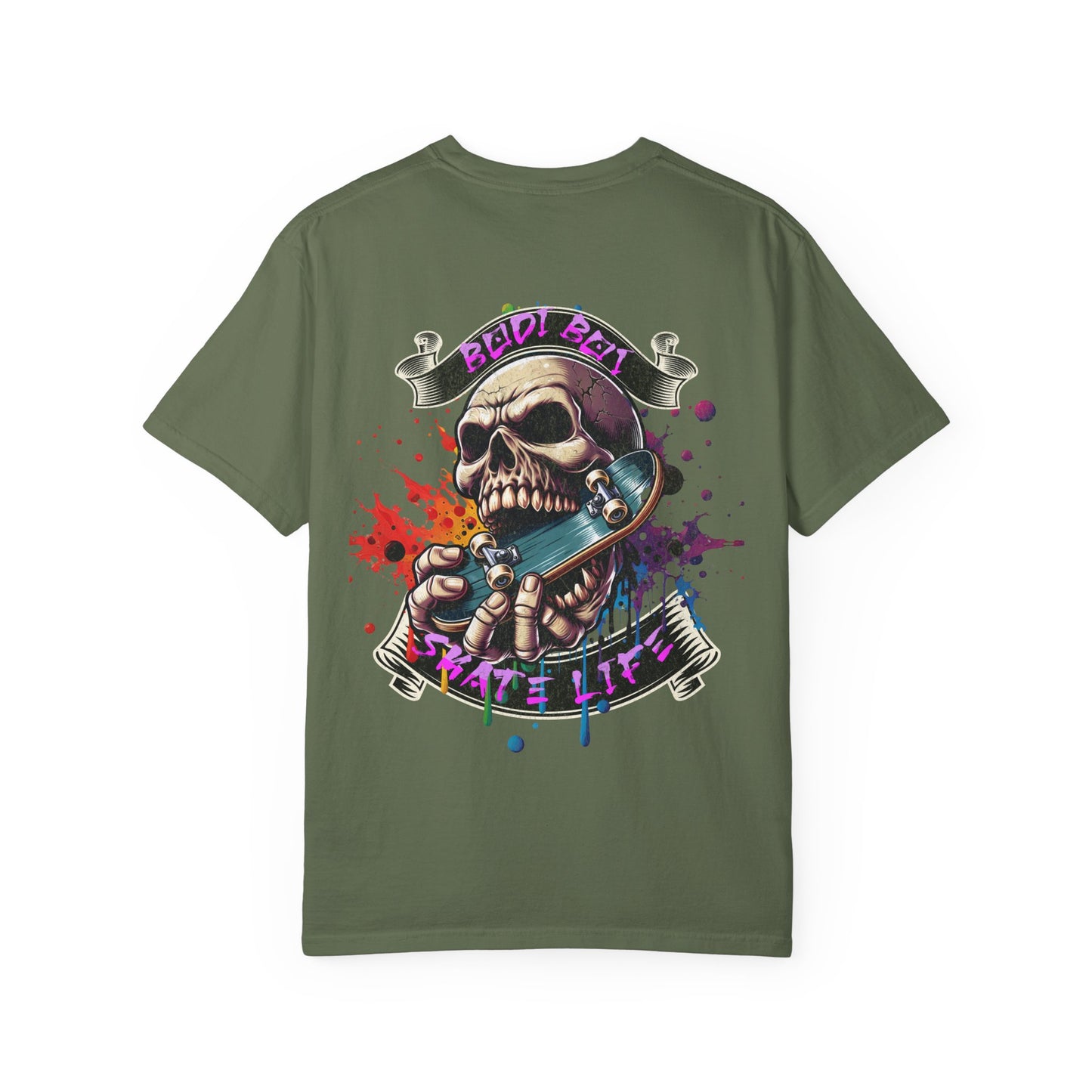 Bold Vibe Unisex Garment-Dyed T-Shirt - Edgy Skate Life Design, Casual Wear, Streetwear, Gift for Skaters, Unique Graphic Tee