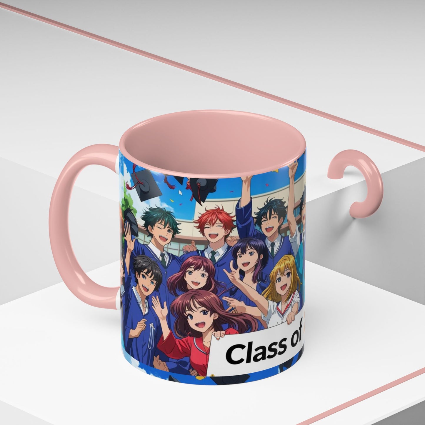 Anime Graduation Coffee Mug for Class of 2025, Personalized Gift, School Memories, Graduation Celebration, Unique Teacher Gift
