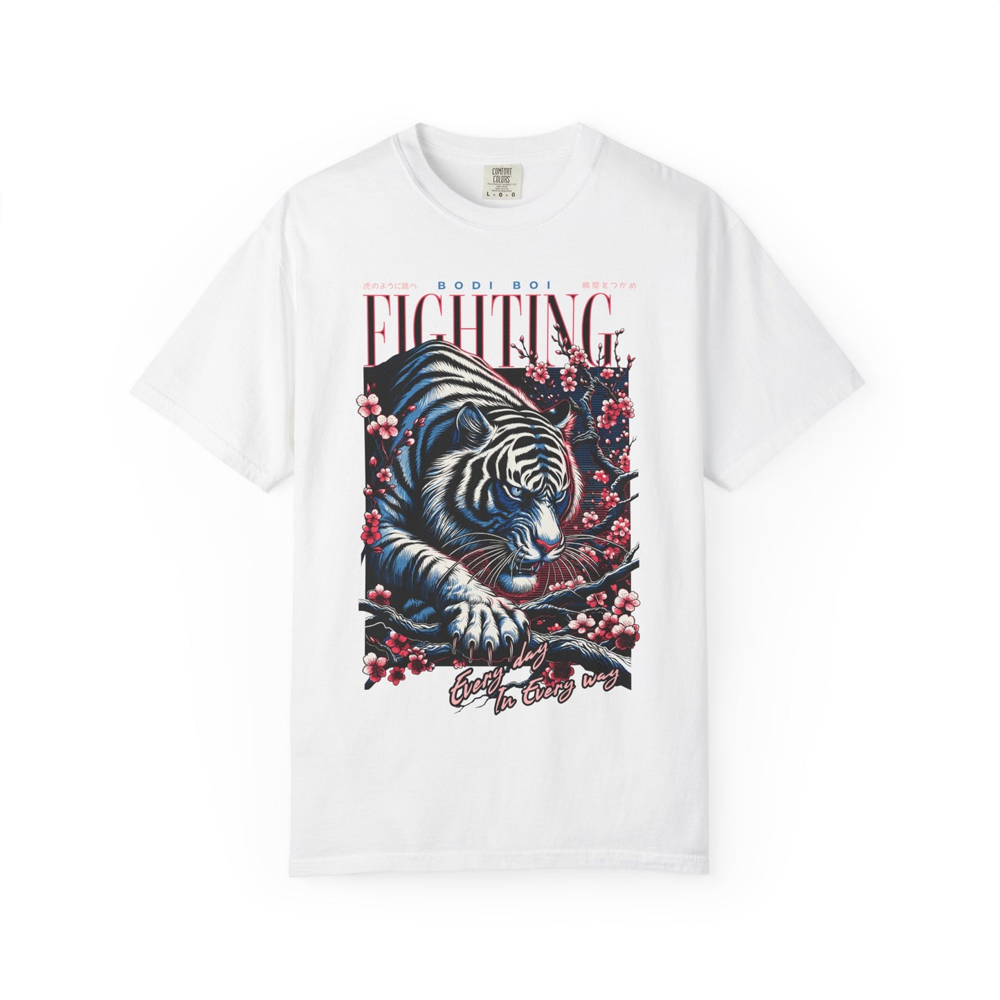 Fierce Tiger Graphic Tee, Vintage Style T-shirt, Unisex Casual Wear, Perfect Gift for Animal Lovers, Fight Against Negative Energy