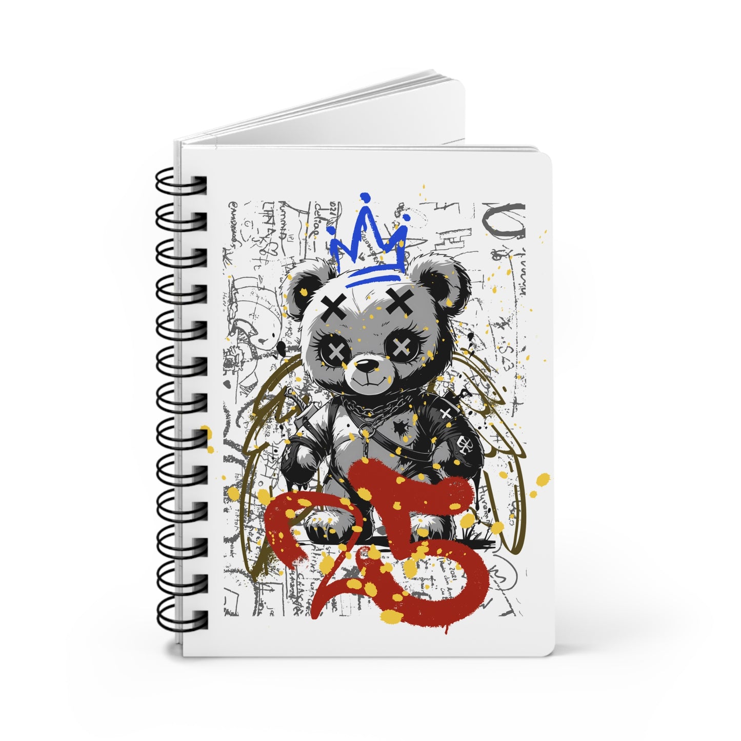 Urban Art Spiral Bound Journal Gothic Bear