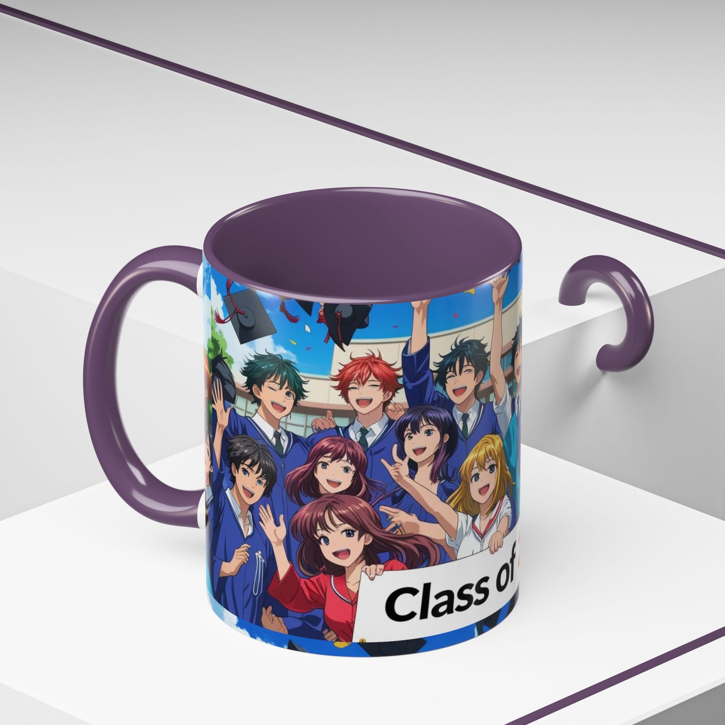Anime Graduation Coffee Mug for Class of 2025, Personalized Gift, School Memories, Graduation Celebration, Unique Teacher Gift