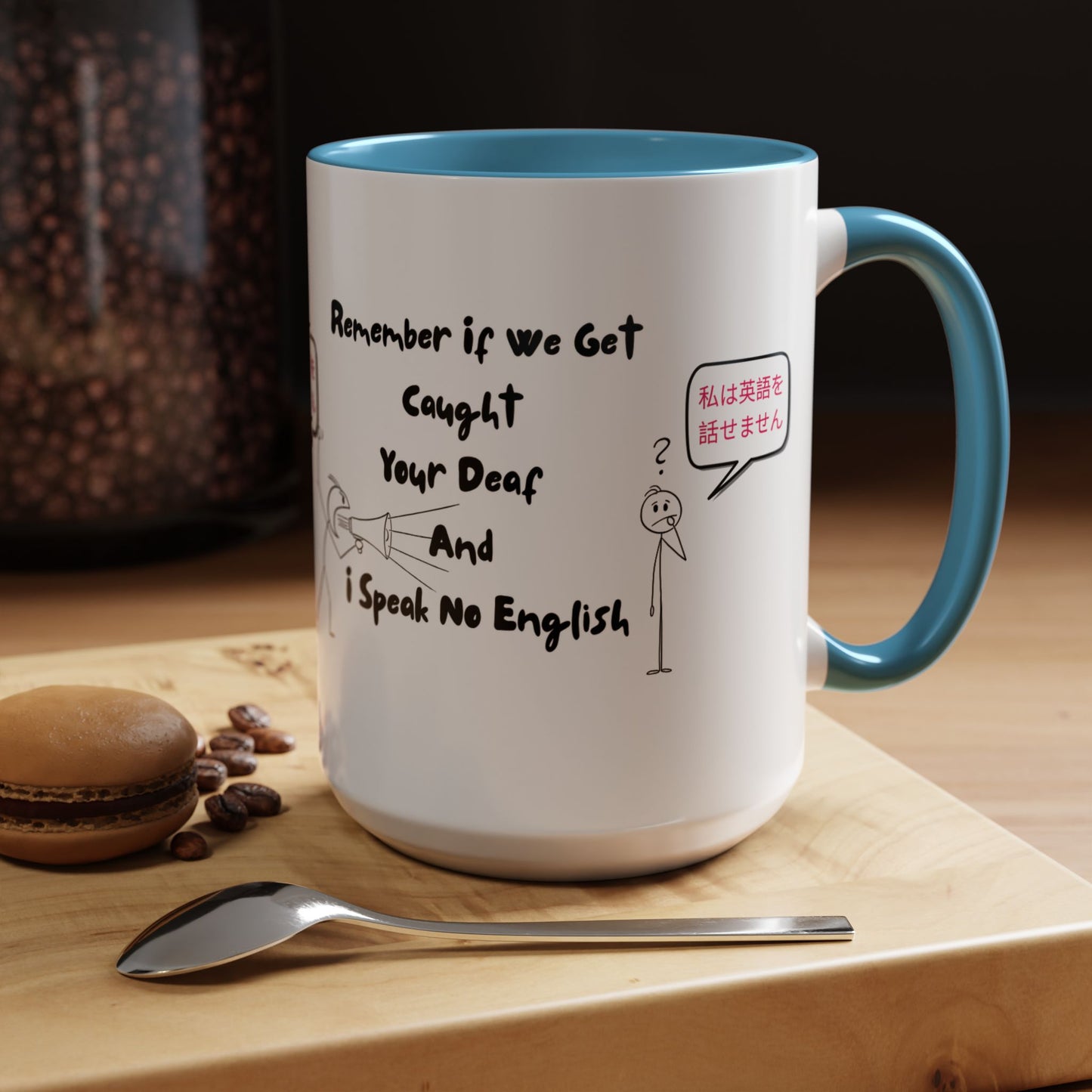 Humorous Accent Coffee Mug, Funny Gift for Language Lovers, Quirky Tea Mug, Cute Coffee Cup, Ideal for Friends, Family, or Students