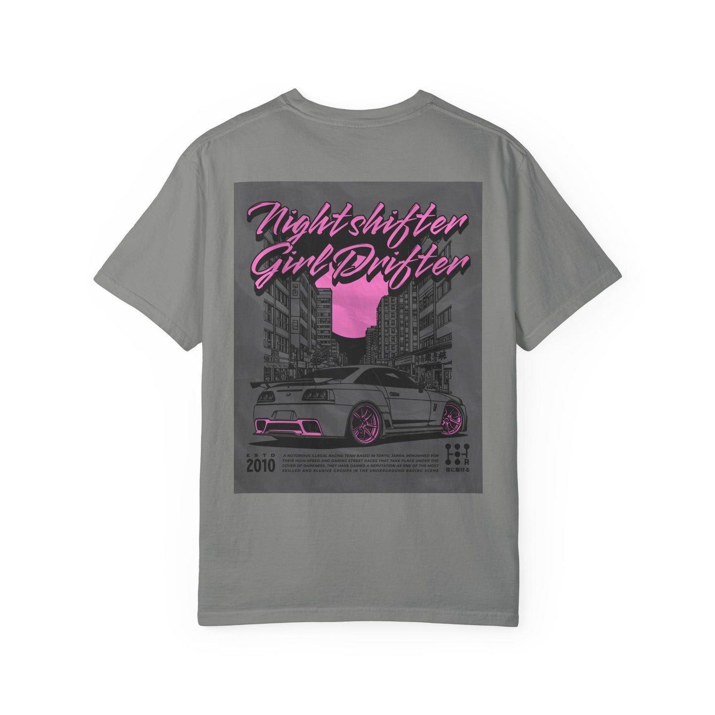 Nightshifter Girl Drifter T-shirt | Unisex Retro Car Tee | Perfect for Car Lovers, Night-Outs, Birthdays, and Gifts