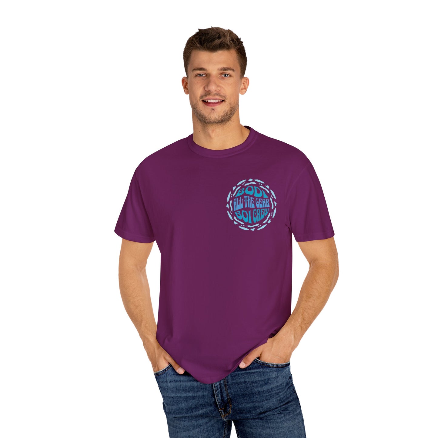 Bodi Gear Crew T-Shirt | Unisex Casual Graphic Tee for Outdoor Adventures, Gift for Him, Retro Style, Summer Vibe, Relaxed Fit