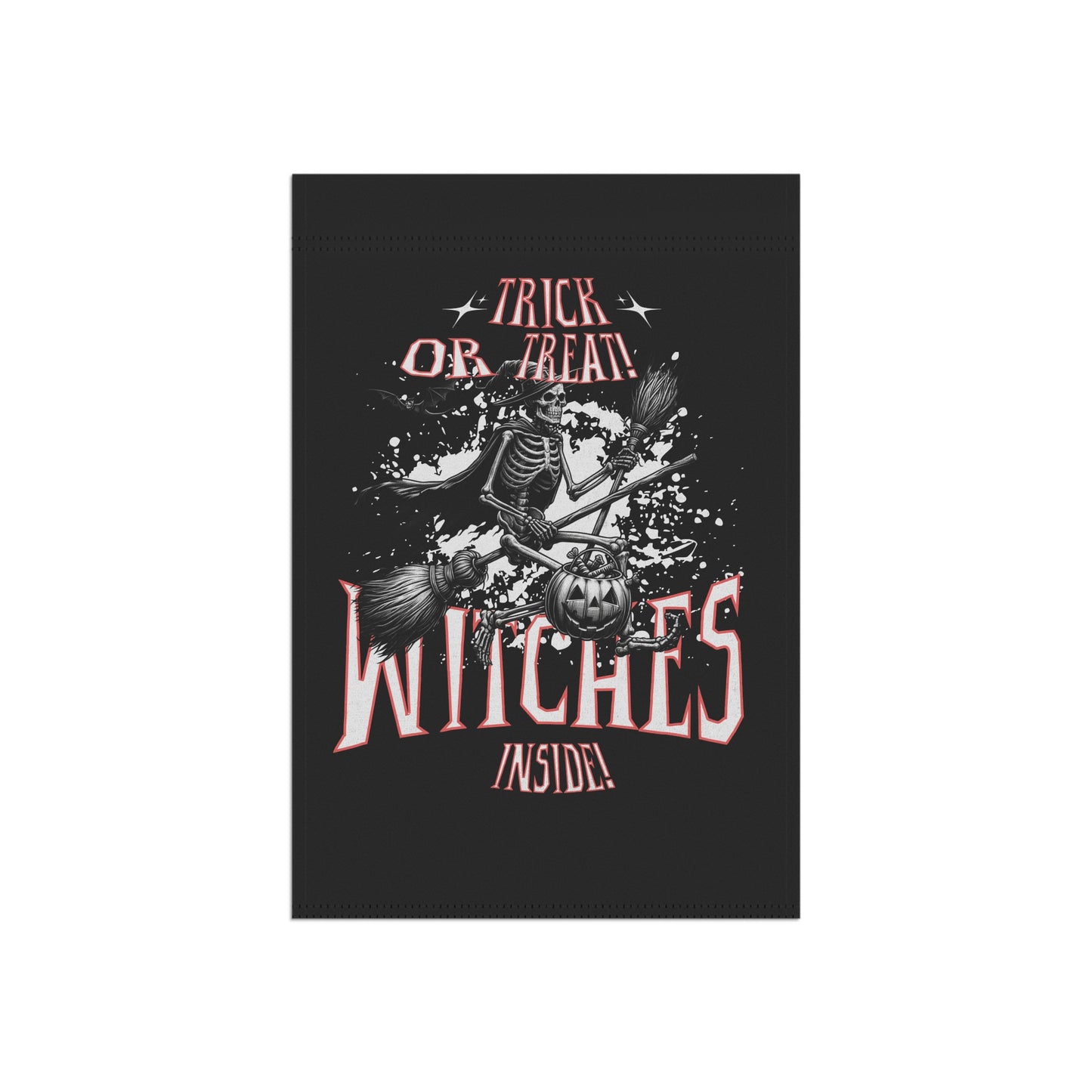 Spooky Halloween Garden Banner, Trick or Treat Flag, Witches Decor, Outdoor Halloween Decor, Festive Yard Art
