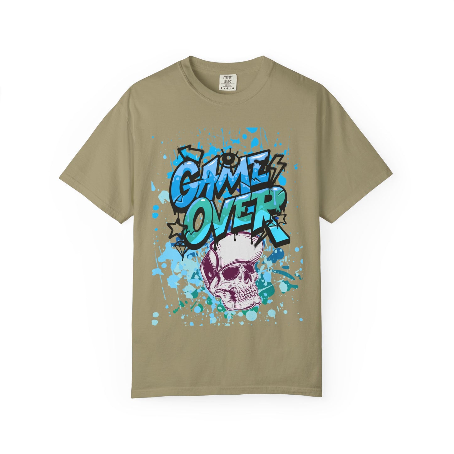 Gamer Skull T-shirt, Unisex Graphic Tee, Game Over Apparel, Casual Wear, Gift for Gamers, Streetwear, Cool Graphic Shirt