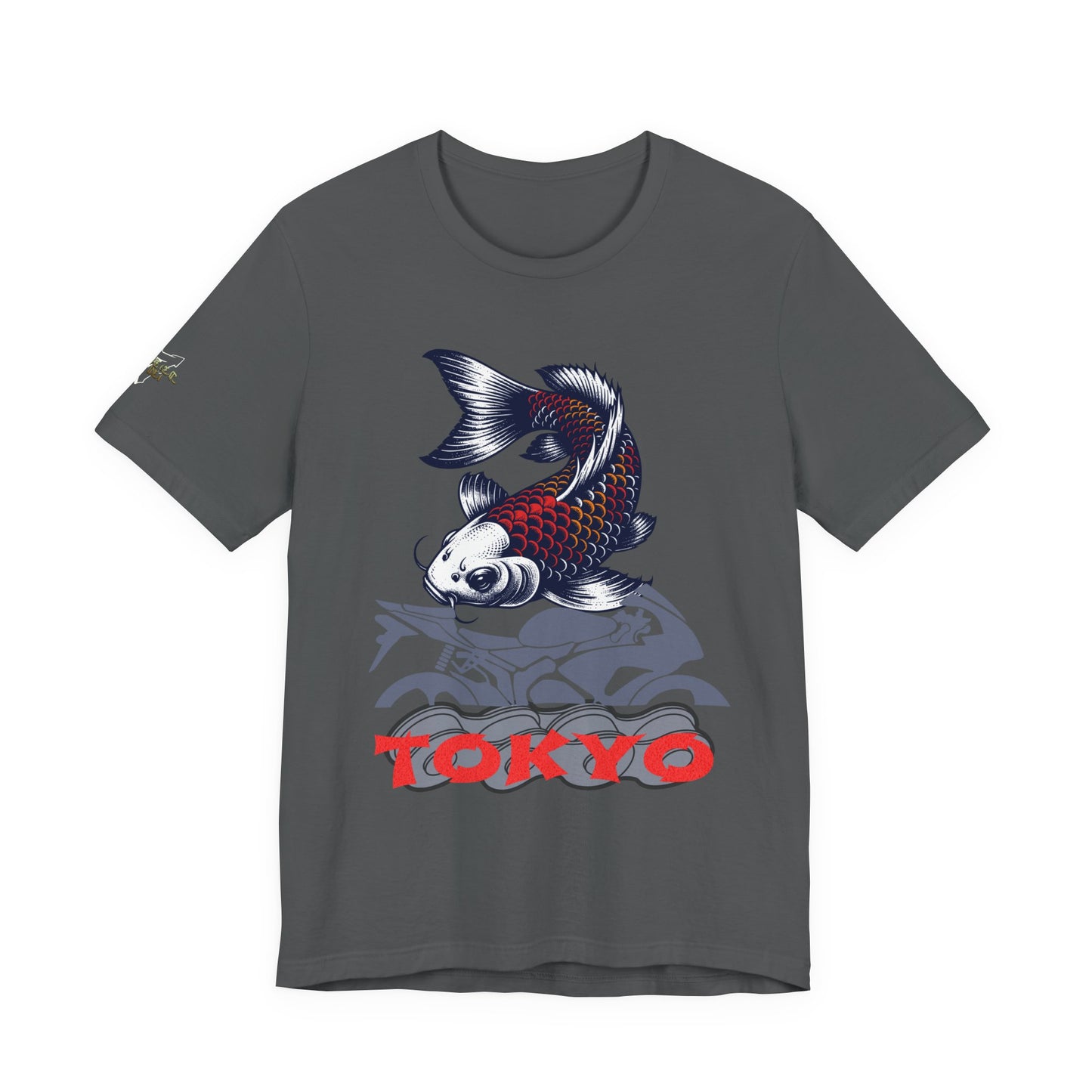 Tokyo Koi Graphic Tee, Casual Streetwear Shirt, Unisex Short Sleeve Top, Gift for Fishermen, Stylish Summer Fashion