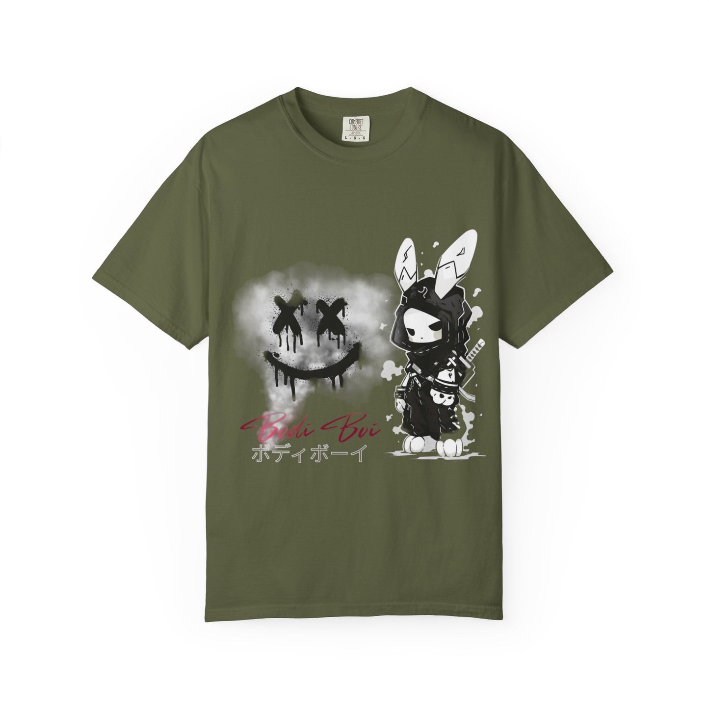 Artistic Graphic Tee featuring Unique Bunny Design, Unisex T-Shirt, Casual Wear, Streetwear, Gift for Anime Lovers, Alternative Fashion