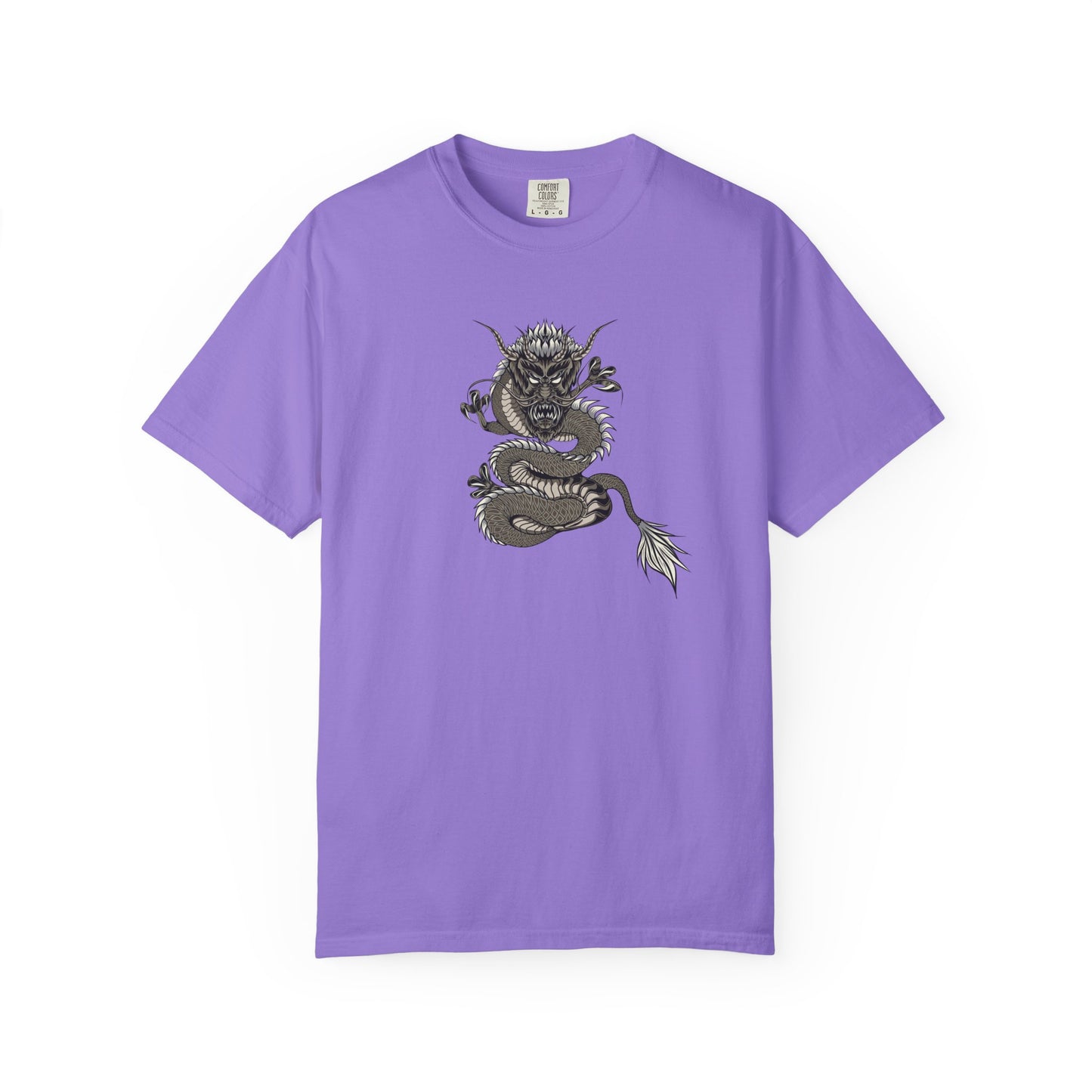 Dragon Design Unisex Garment-Dyed T-shirt, Graphic Tee, Casual Wear, Anime Apparel, Streetwear, Unique Gift for Him