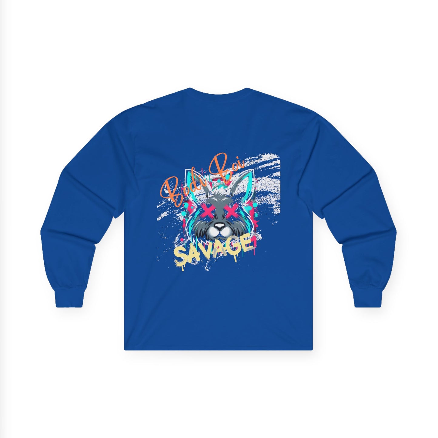 Graffiti Style Unisex Long Sleeve Tee, Trendy Graphic Shirt for Streetwear, Gift for Artists, Stylish Casual Wear, Unique Fashion Top