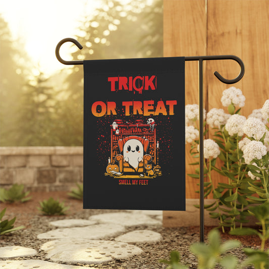Halloween Garden Banner, Trick or Treat Yard Decor, Spooky House Flag, Fall Outdoor Decoration, Ghost Themed Sign