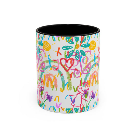 Colorful Kids' Art Coffee Mug | Unique Gift for Art Lovers, Teachers, Birthday, Family, Creative Decor