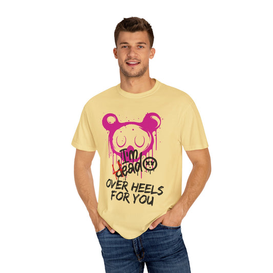 Head Over Heels T-Shirt with Cute Design, Perfect Gift for Friends, Casual Wear, Valentine's Day, Year-Round Fashion