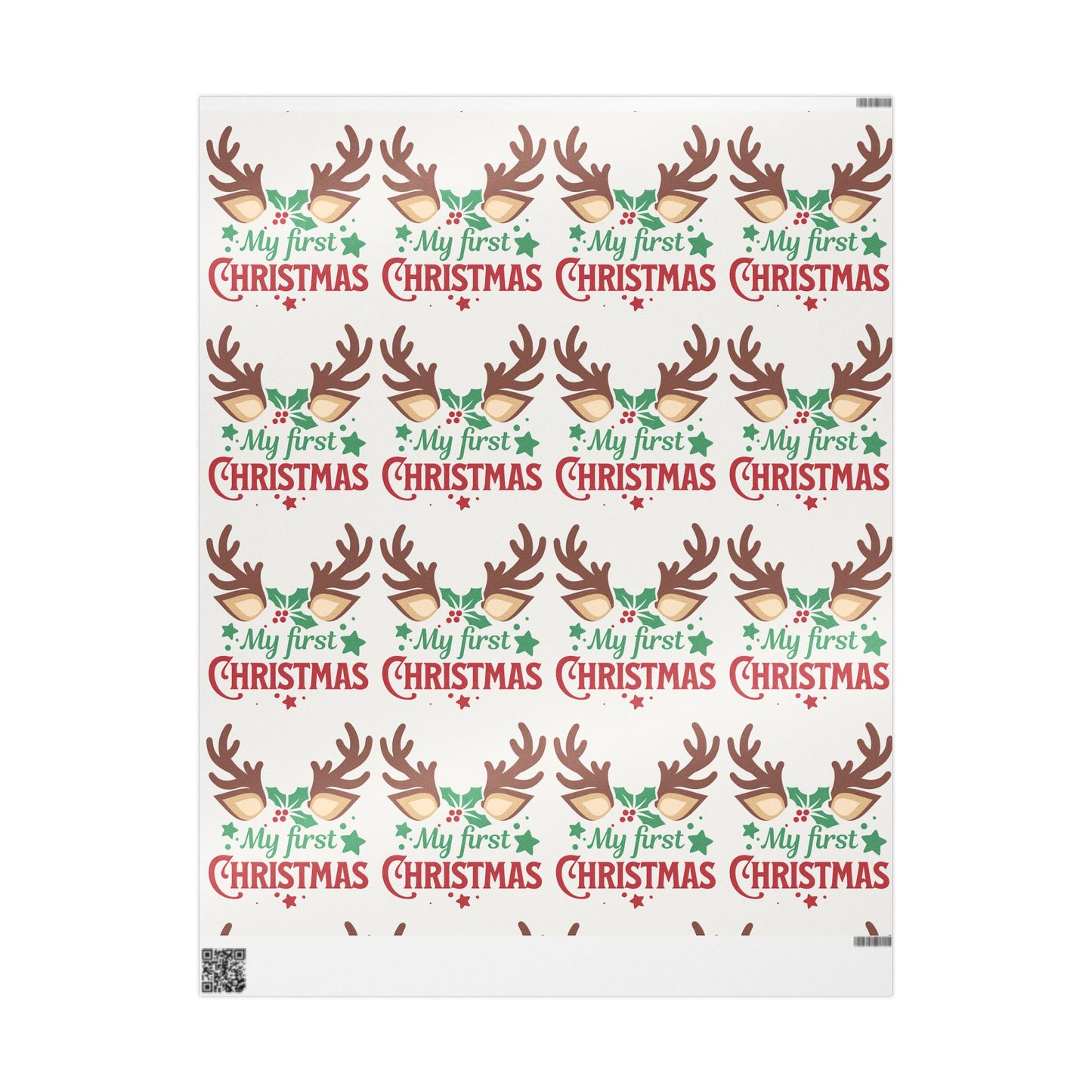 First xmas, Christmas Wrapping, Eco-Friendly Gift Wrap, Seasonal Paper, Unique Gift Packaging