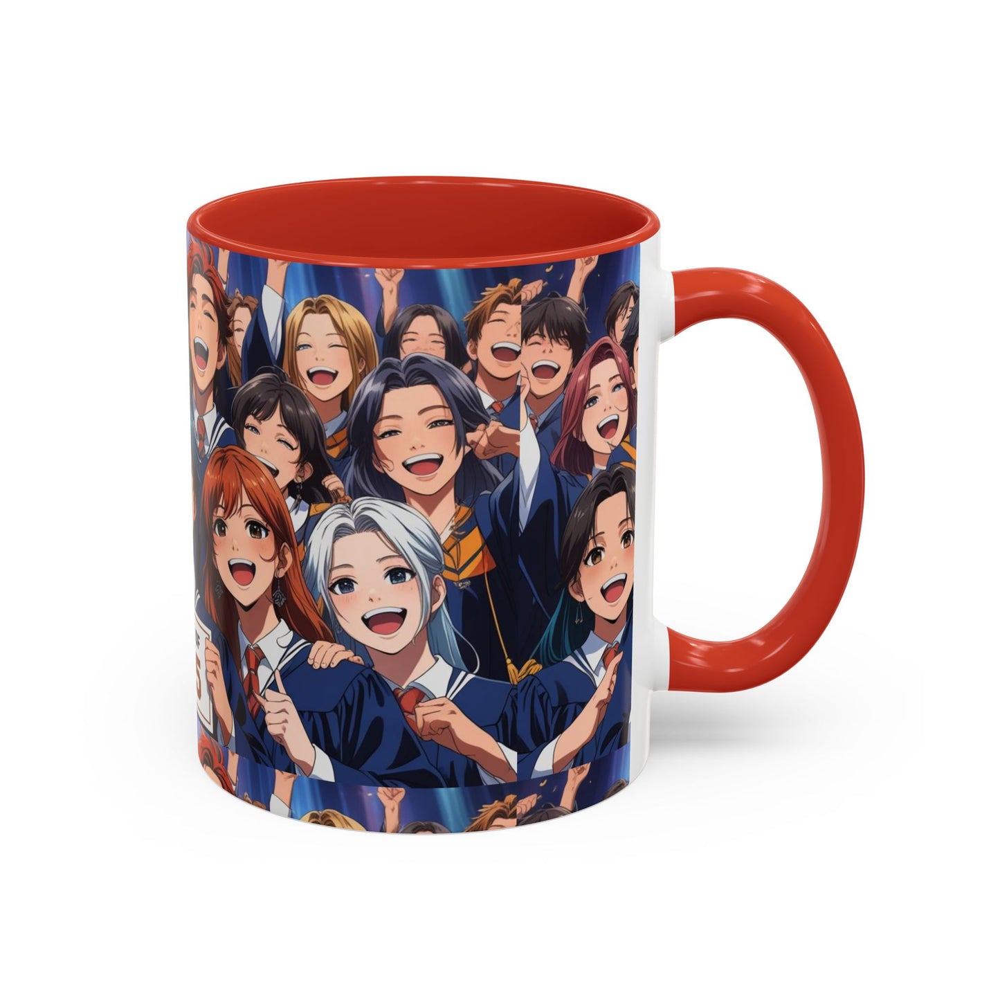 Anime Graduation Celebration Coffee Mug, Class of 2025 Mug, Anime Friends Mug, Gift for Graduates, School Spirit Mug