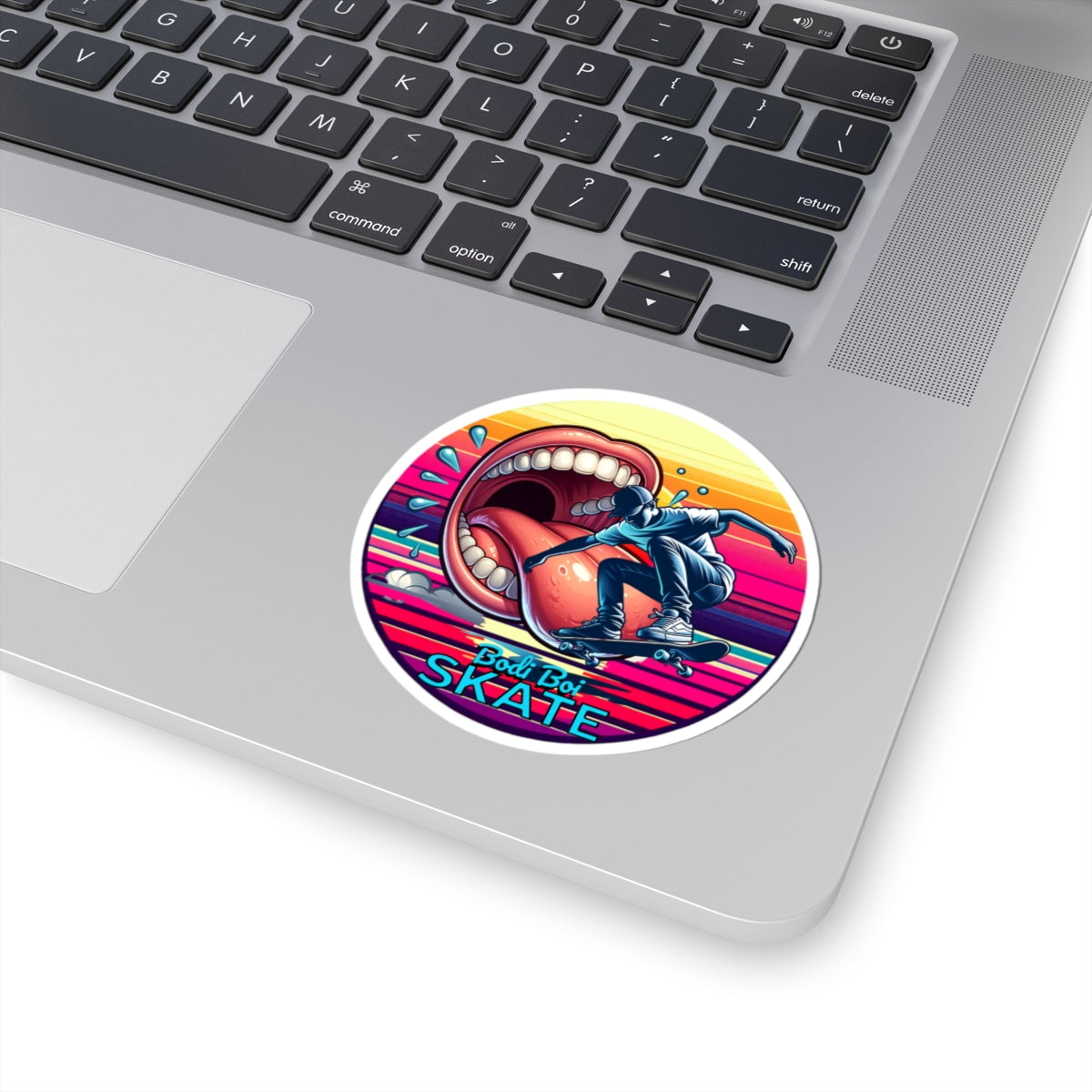 Vibrant Skateboard Kiss-Cut Stickers, Cool Skate Decals for Teens, Unique Laptop Stickers, Fun Gift for Skaters, Colorful Wall Art