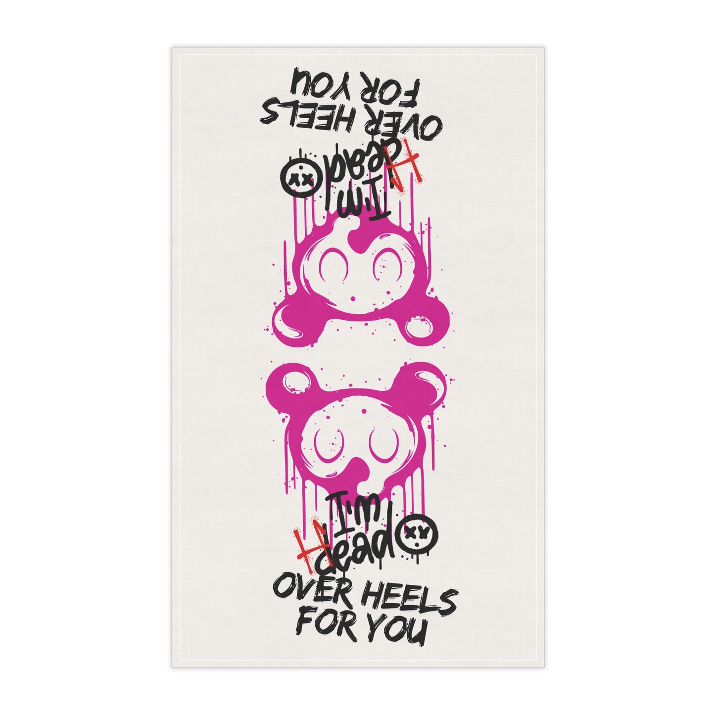 Cute & Playful Bear-Themed Tea Towels, Fun Kitchen Gift, Home Decor, Valentine's Day, Unique Dish Towels