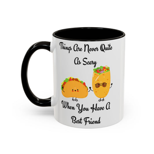 Best Friend Taco Mugs, Colorful Coffee Cups, Cute Gift for Friends, Fun Kitchen Decor, Taco Lovers Mug