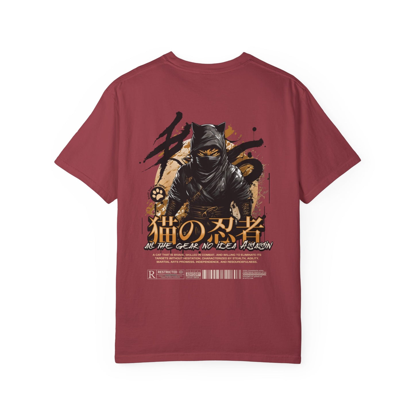 Ninja Cat Graphic Tee | Trendy Streetwear, Gift for Him/Her, Anime Lovers, Casual Outfit, Unique Design