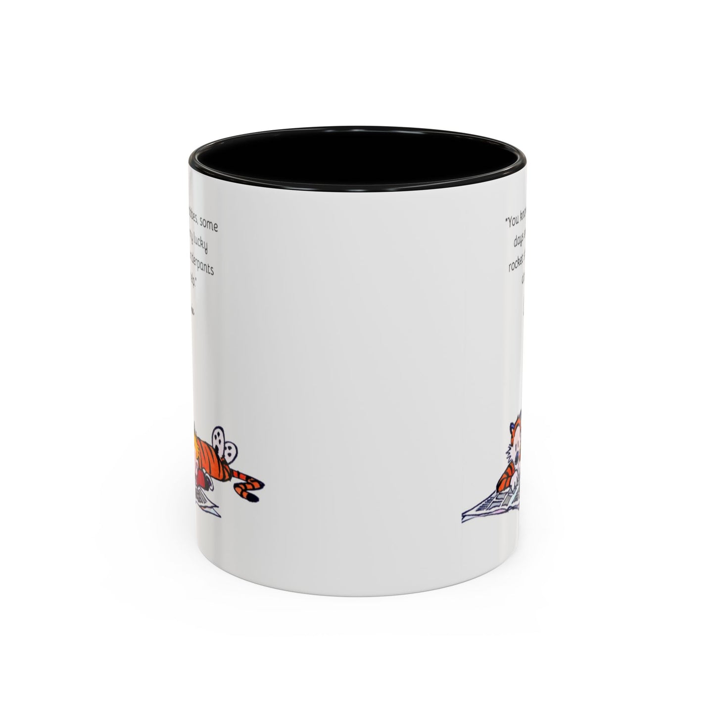 Calvin and Hobbes Inspired Accent Coffee Mug - Fun Gift for Fans, Morning Coffee, Cute Quote Mug, Whimsical Gift, Reading Companion