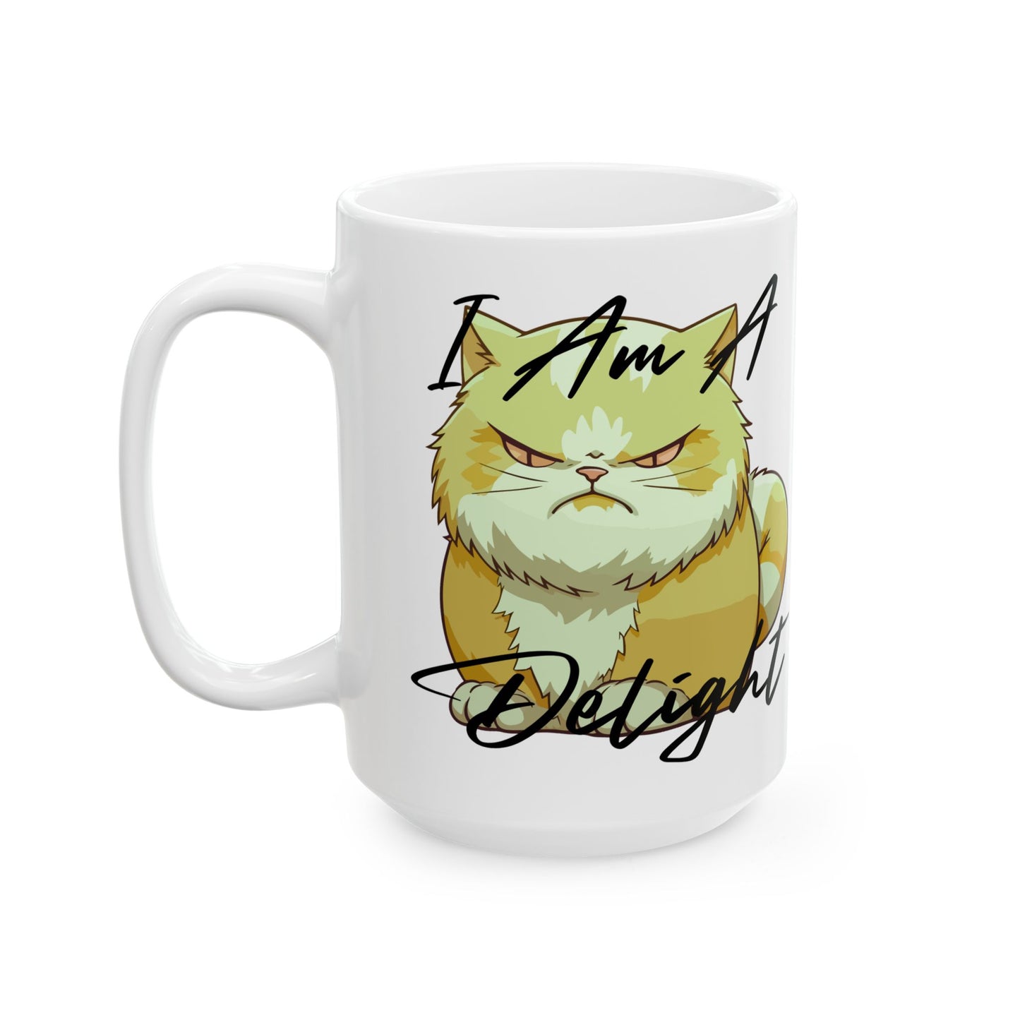 Paw-steely I'm a delight Cozy Cat Mug, Perfect Gift for Cat Lovers, Cute Animal Drinkware, Pet-Themed Birthday Gift, Coffee or Tea Lover's Essential