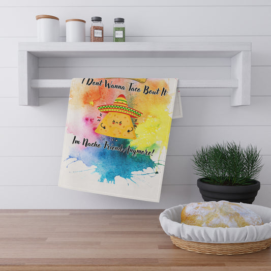 Colorful Taco-Themed Tea Towels, Fun Kitchen Decor, Unique Gift for Foodies, Housewarming, Party Supplies