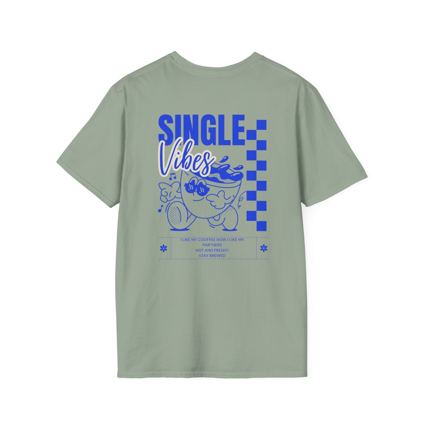 Single Vibes Unisex Softstyle T-Shirt, Cute Graphic Tee, Funny T-Shirt, Gift for Singles, Casual Wear, Summer Fashion, Everyday Style