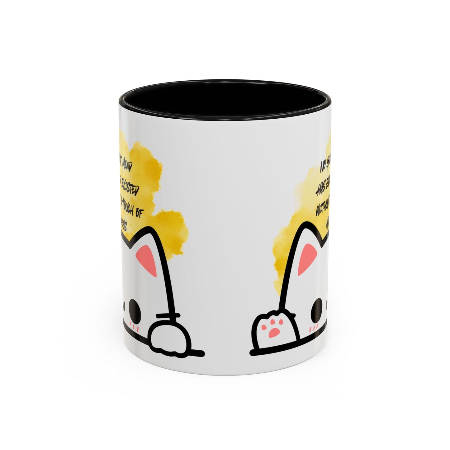 Playful Cat Accent Mug - No Great Mind Has Ever Existed Without a Touch of Madness, Cute Gift for Cat Lovers, Coffee Cup, Cat-Themed [...]