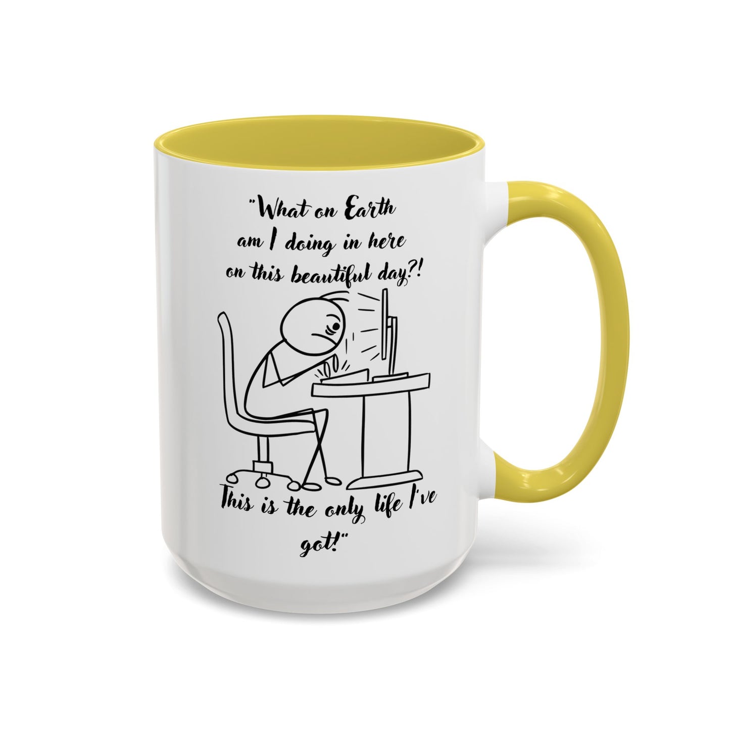 What am I doing here Coffee Mug | Fun Gift for Cat Lovers, Office Decor, Birthday, Inspirational Quote