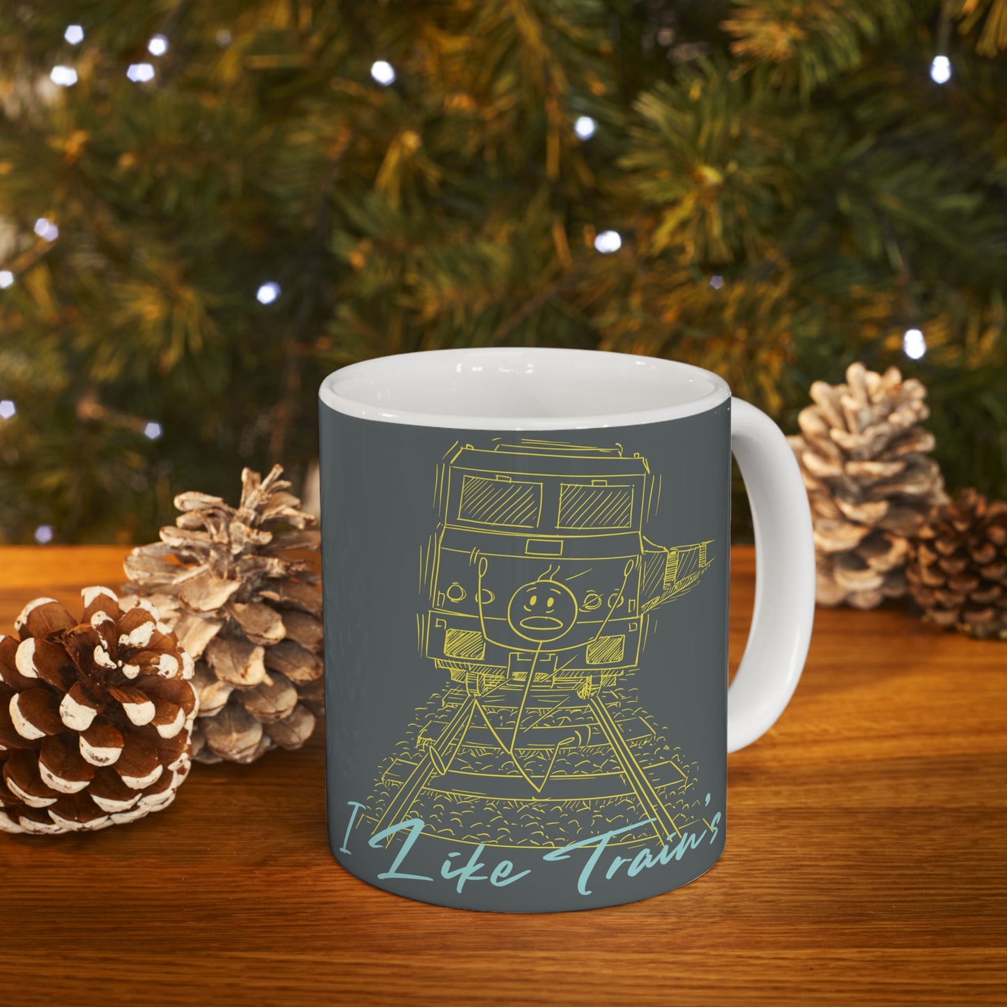Train Enthusiast I like train's Ceramic Mug | Perfect Gift for Father's Day, Rail Adventure Lover, Unique Coffee Cup, Train Lover's Drinkware, [...]