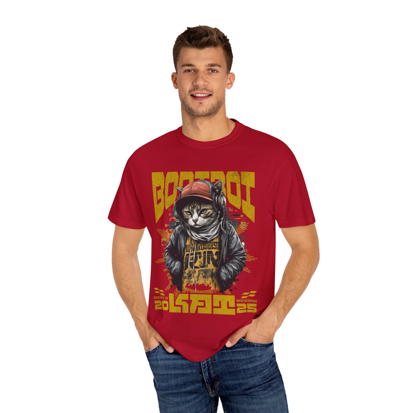 Bodi boi Unisex Vintage Style T-Shirt, Trendy Apparel for Cat Lovers, Casual Wear, Unique Gift Idea