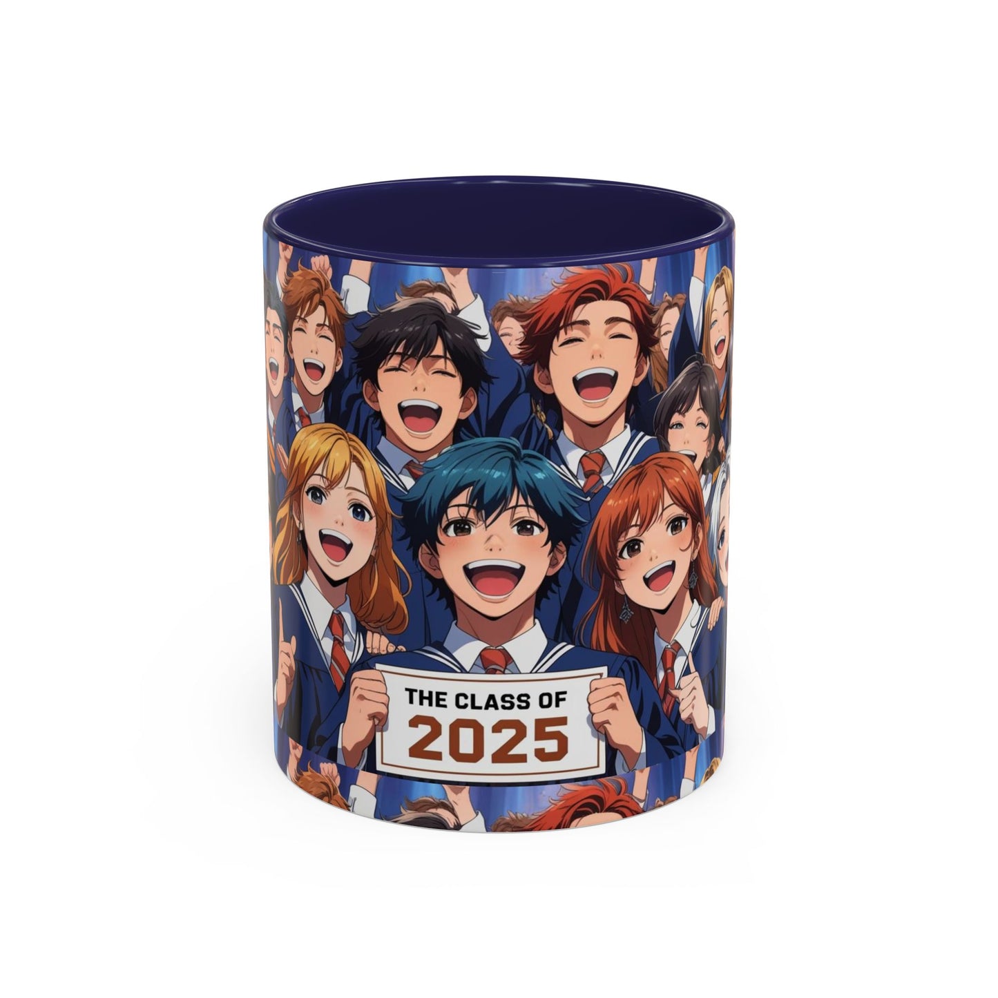 Anime Graduation Celebration Coffee Mug, Class of 2025 Mug, Anime Friends Mug, Gift for Graduates, School Spirit Mug