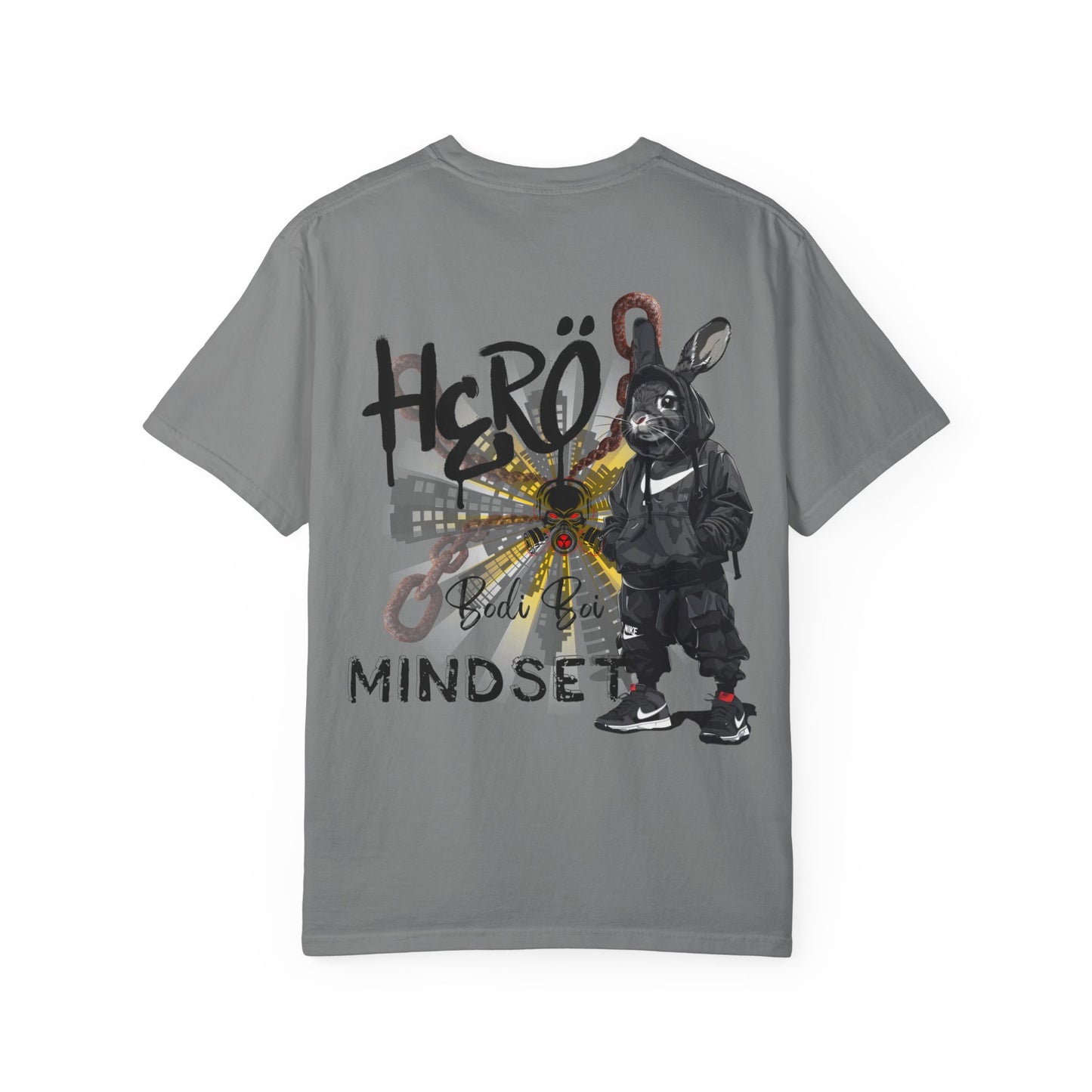 Hero Mindset Unisex Garment-Dyed T-shirt, Motivational Tee, Streetwear, Casual Wear, Gift for Him/Her, Urban Style Shirt