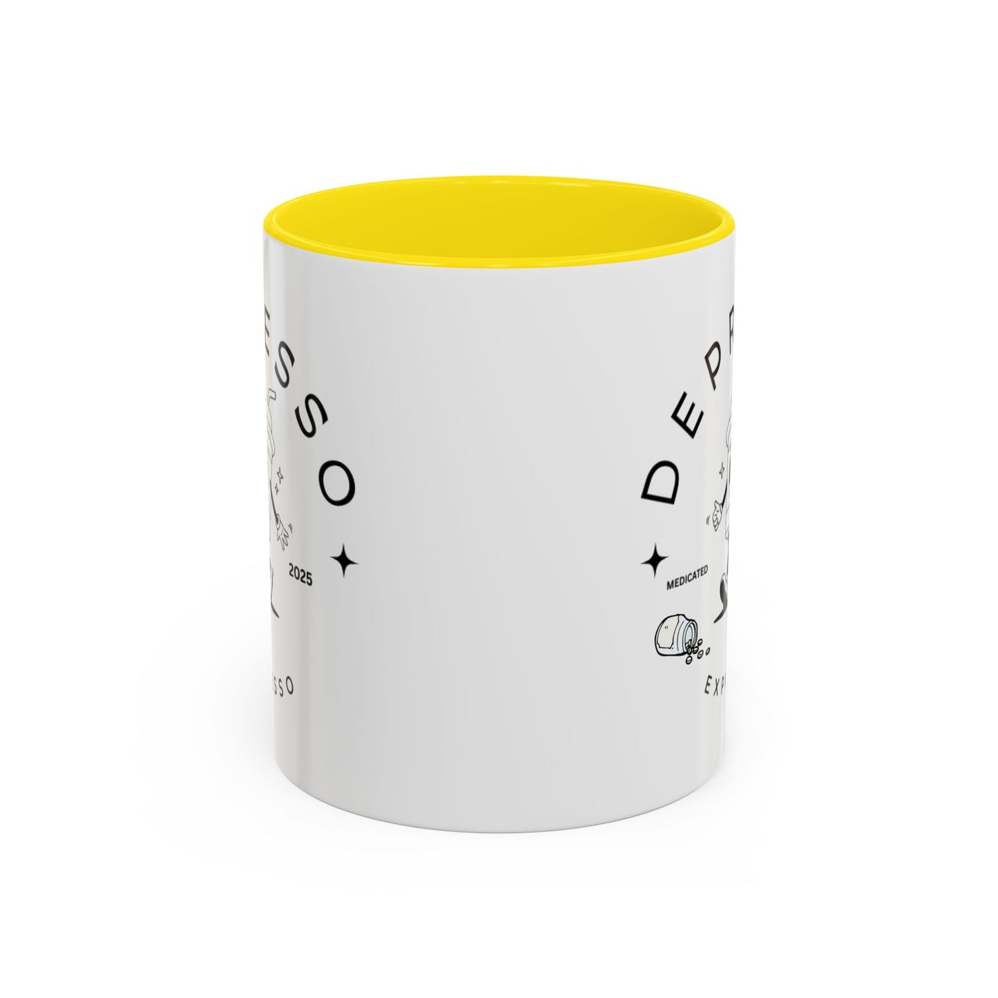 Coffee Mug, Funny Espresso Mug, Gift for Coffee Lovers, Depresso Expresso Humor Cup, Kitchen Decor, Barista Gift, Quirky Beverage Cup,